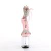 Pleaser - FLAMINGO827RS Sandale à bride à la cheville, Pole dance chaussures - Rose/Transparent Product image